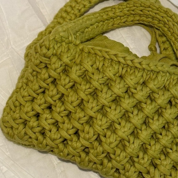 Velvet by Graham and Spencer Bennie Crochet Bag in Lime - Picture 3 of 3